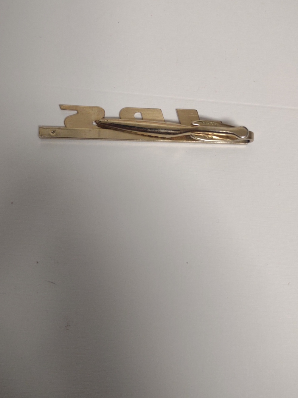 Hickok Gold 'JBS' Letter Tie Clip - Picture 2 of 3